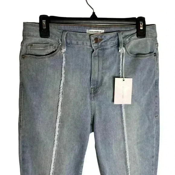 Good American Good Legs Raw Seam High Rise Jeans Size 10/30 - Picture 3 of 12
